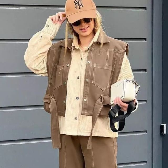 پارچه جین قهوه ای سفید سورمه ای